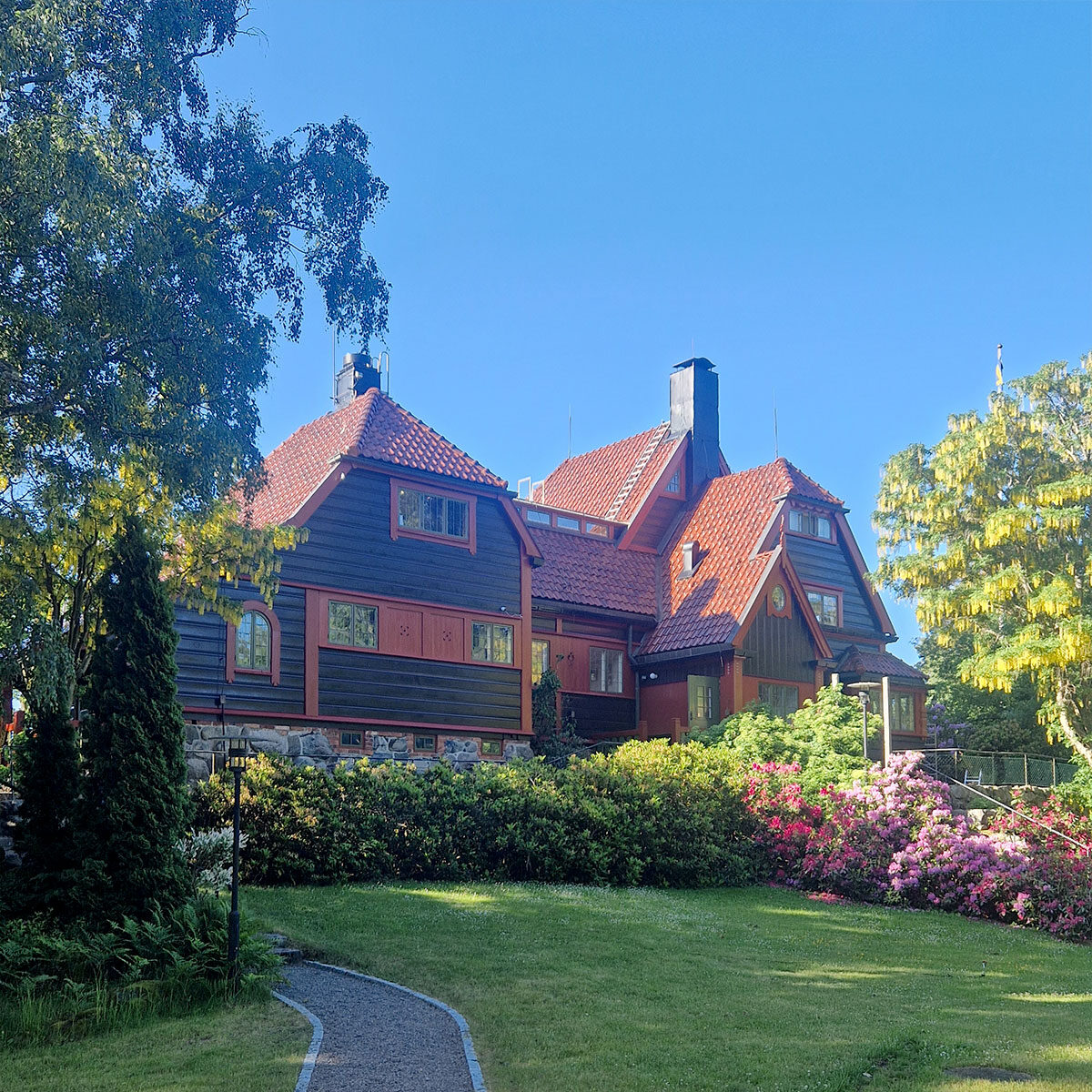 Utvändig fasadmålning.